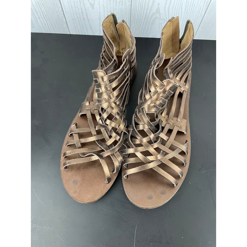 Tommy Bahama Prinia Metallic Bronze Leather Gladiator Sandals Size 11